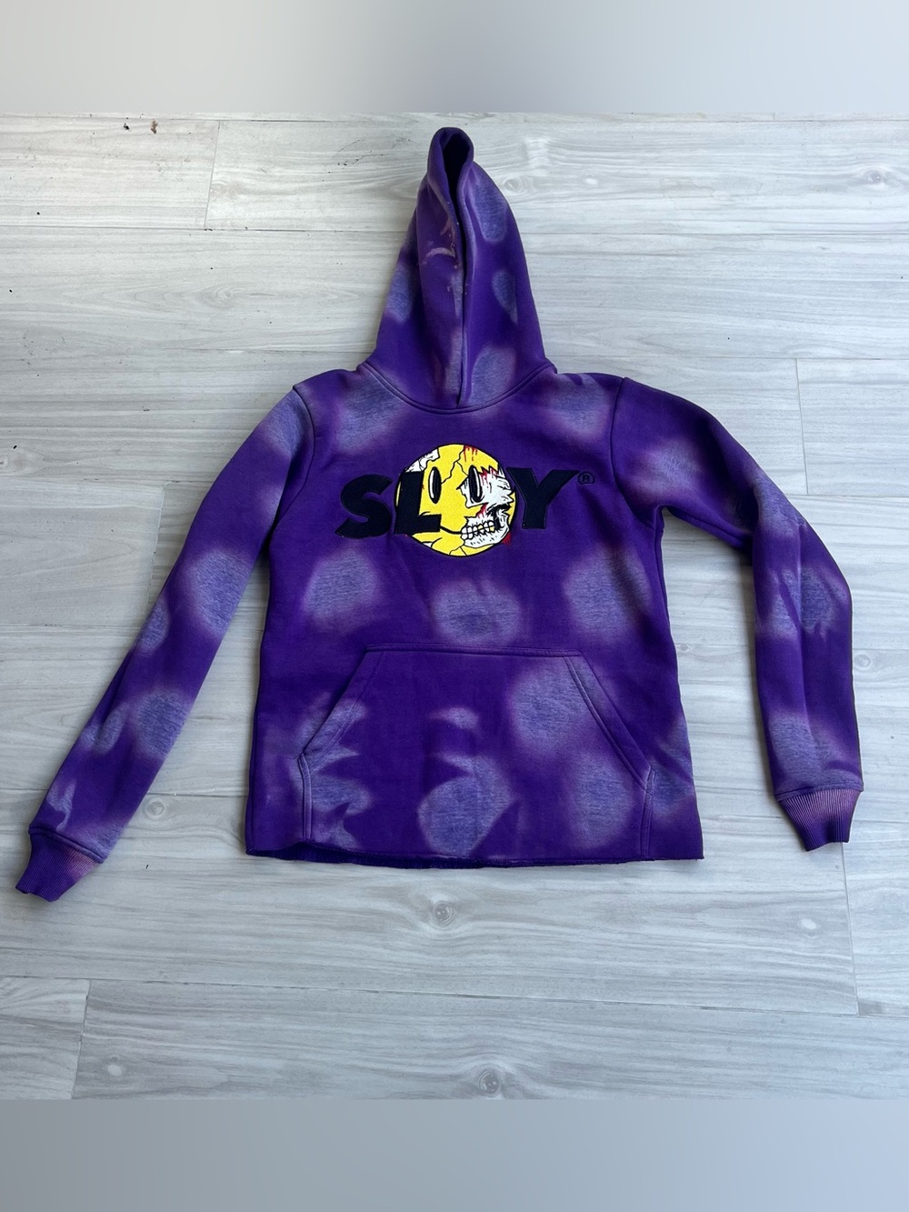Soleboy Purple Hoodie Sweatshirt Smiley Art & Design Studio Size Small Men’s